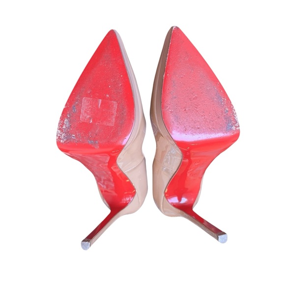 Christian Louboutin Pigalle Plato 140 Patent Calf Pumps Nude - Picture 9 of 12